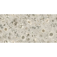 Kenzo Elfenbein Frühling Fliesen 3x (60 x 120 cm) 2,16 m² Blumenmuster matt