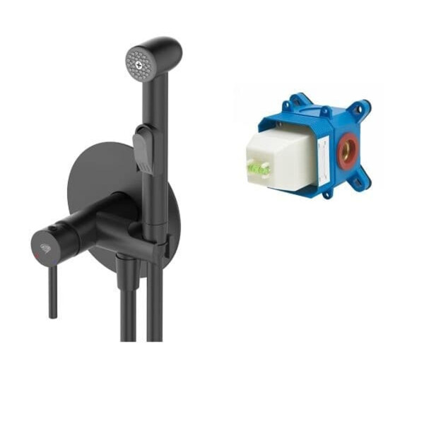Swiss Aqua Technologies Spraybrause Bidetbrause-Set mit Mischfunktion, schwarz matt
