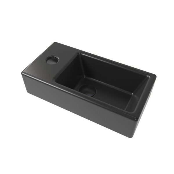 Swiss Aqua Technologies Brevis Handwaschbecken 40,5 cm x 20,5 cm schwarz
