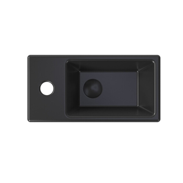 Swiss Aqua Technologies Brevis Handwaschbecken 40,5 cm x 20,5 cm schwarz