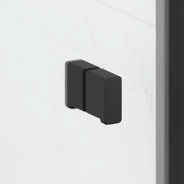 SAT SK Duschkabine 90x90 cm Eckeinstieg Easy-Clean-Oberfläche, Schwarz / Klarglas