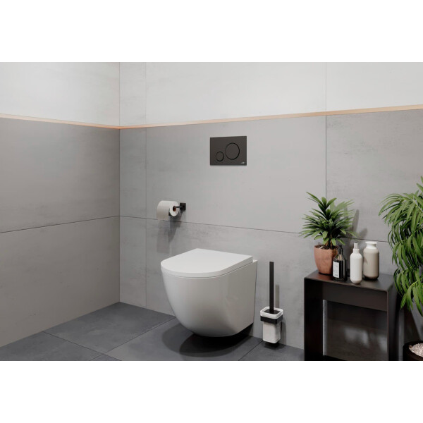 SAT Wand-WC spülrandlos mit verdeckter Befestigung und SoftClose WC-Sitz, weiß