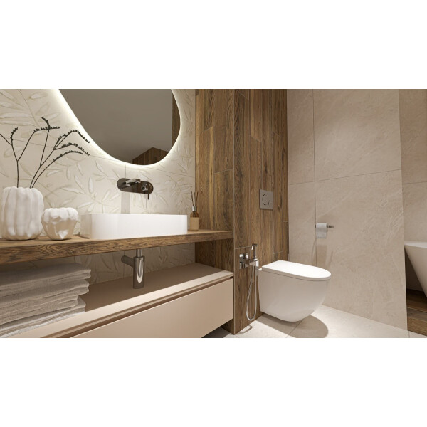 SAT Wand-WC spülrandlos mit verdeckter Befestigung und SoftClose WC-Sitz, weiß