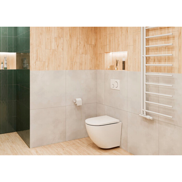 SAT Wand-WC spülrandlos mit verdeckter Befestigung und SoftClose WC-Sitz, weiß