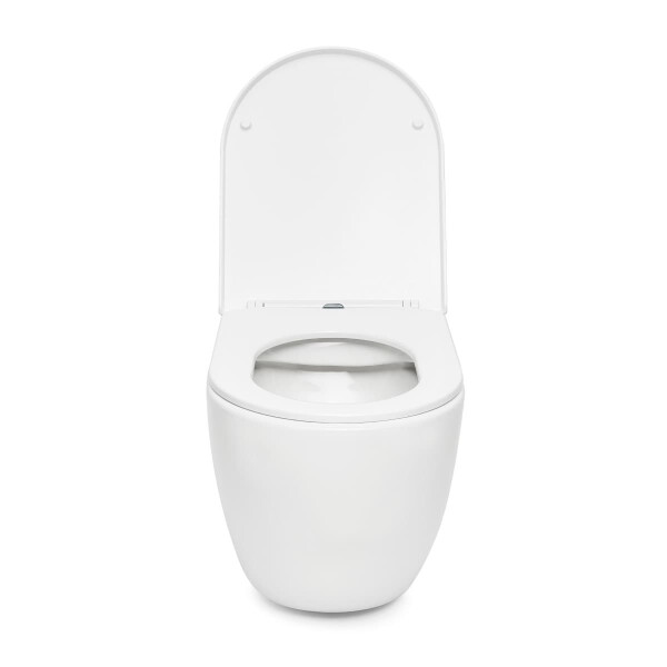 SAT Wand-WC spülrandlos mit verdeckter Befestigung und SoftClose WC-Sitz, weiß