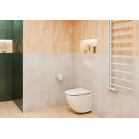 SAT Wand-WC spülrandlos mit verdeckter Befestigung und SoftClose WC-Sitz, weiß