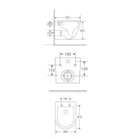 SAT Wand-WC spülrandlos mit verdeckter Befestigung und SoftClose WC-Sitz, weiß