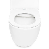 SAT Wand-WC spülrandlos mit verdeckter Befestigung und SoftClose WC-Sitz, weiß