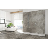 FINEZA Wandpaneel Ceramin Wall 120 x 255 cm Wandverkleidung in Marmoroptik, Magallan Grau