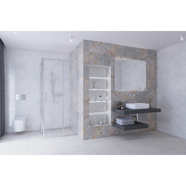 SAT TEX Duschkabine Quadrat EasyClean Glas 90x90 cm, chrom