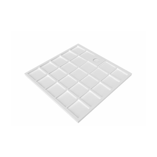 SAT Vision Duschwanne quadratisch Gussmarmor 90 x 90 cm, Weiß