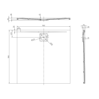 SAT Vision Duschwanne quadratisch Gussmarmor 90 x 90 cm, Wei
