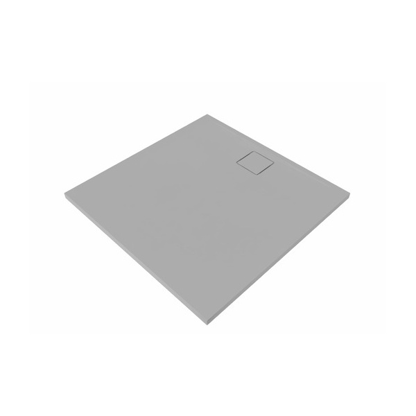 SAT Vision Duschwanne Quadratisch Gussmarmor 90 x 90 cm, Grau