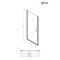 Swiss Aqua Technologies Fusion Nischentür Duschtür Walk-In 90 cm, Chrom
