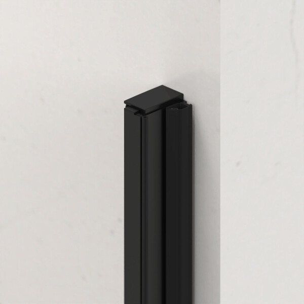 Swiss Aqua Technologies Fusion Nischentür Duschtür Walk-In 90 cm, Schwarz