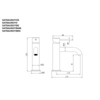 SAT Aurum Einhand-Waschtischbatterie 16,5 cm Edelstahl versc