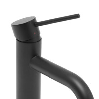 SAT Aurum Einhand-Waschtischbatterie 16,5 cm Edelstahl, Schw
