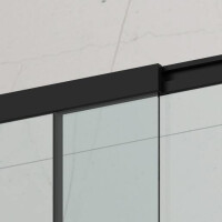 SAT Badewannenabtrennung 2-teilig Schiebesystem 140 x 120 cm Sicherheitsglas Easy Clean
