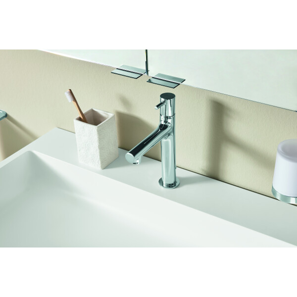 VIGOUR White XL Einhand-Waschtischbatterie 220 mm ohne Ablaufgarnitur, verchromt