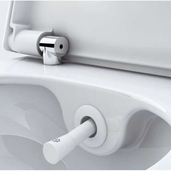 TECE One Wand-Dusch-WC spülrandlos mit Bidetfunktion Warm- und Kaltwasser WC-Sitz mit Absenkautomatik, weiß