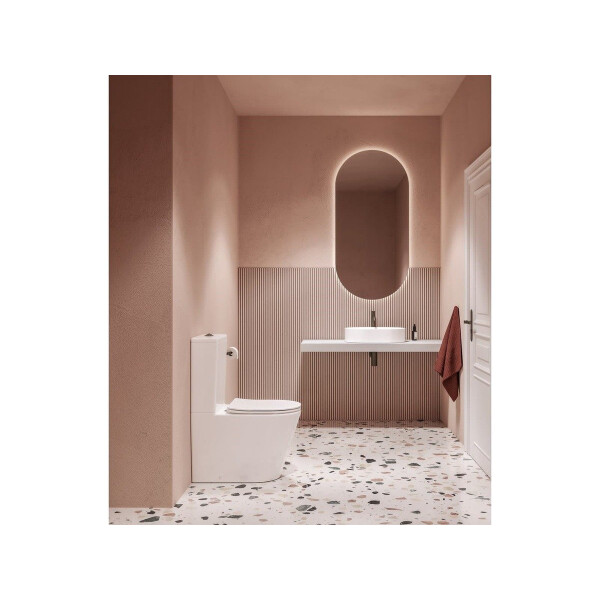 RAVAK Optima Stand-Kombi-WC WC-Sitz mit Absenkautomatik Geberit Spülmechanismus, weiß