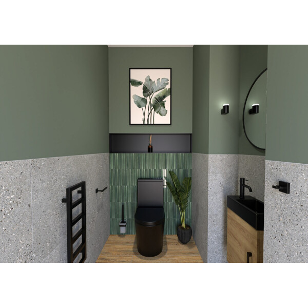 SAT Aurum Duschnische Edelstahl 304 Montage ohne Bohren 121x28 cm, verschiedene Farben