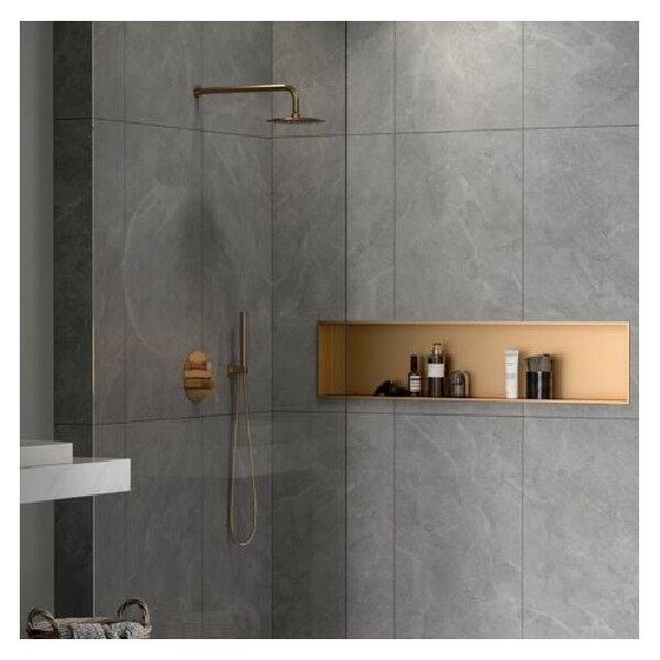 SAT Aurum Duschnische Edelstahl 304 Montage ohne Bohren 121x28 cm, verschiedene Farben