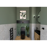 SAT Aurum Duschnische Edelstahl 304 Montage ohne Bohren 121x28 cm, verschiedene Farben