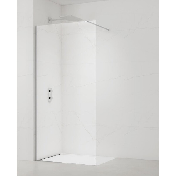 SAT Walk-In Duschtrennwand 100 cm begehbare Dusche 8mm Sicherheitsglas