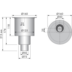 VIGOUR Siphon für individual Duschrinnen V3DRS50SR...