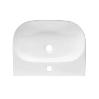 SAT Brevis hängendes Keramik-Waschbecken 50x38,5 cm mit Hahnloch, glänzend weiß