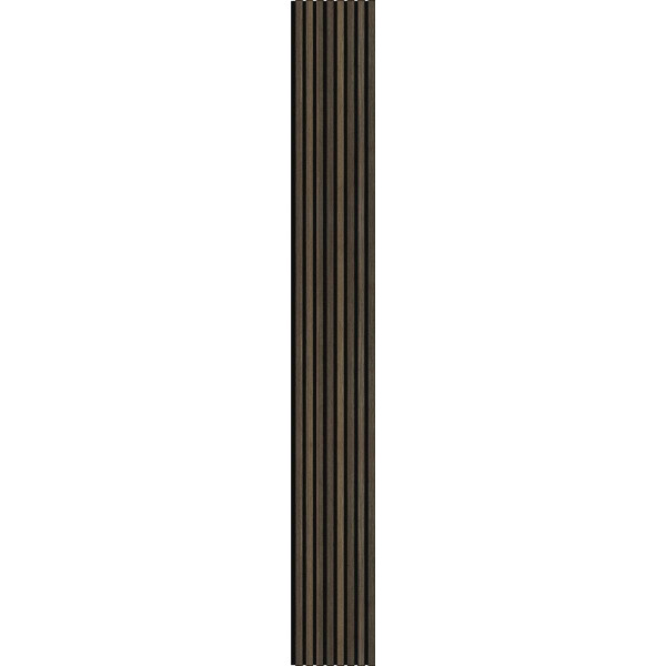SAT Akustikpaneel 32 x 260 cm MDF-Lamellen Schallschutz Wandpaneel für Innenräume, Geräucherte Eiche