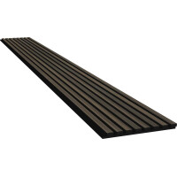 SAT Akustikpaneel 32 x 260 cm MDF-Lamellen Schallschutz Wandpaneel für Innenräume, Geräucherte Eiche