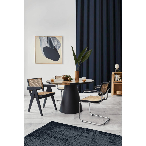 Fineza Spline Akustikplatte 24,5 x 265 MDF-Lamellen Schallschutz Wandpaneel für Innenräume, Marineblau
