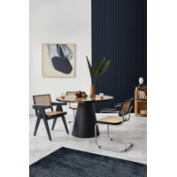Fineza Spline Akustikplatte 24,5 x 265 MDF-Lamellen Schallschutz Wandpaneel für Innenräume, Marineblau