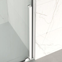 SAT Xmotion Walk-In Duschwand Duschabtrennung 110 cm, klares Sicherheitsglas Easy Clean, Profil weiß
