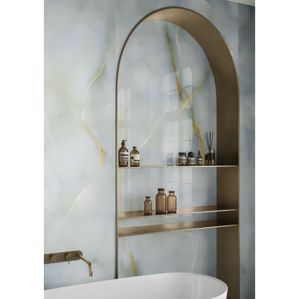 Emil Tele Di Marmo Pure Onyx Bodenfliese 60x120 cm 1,44m² Marmor-Optik türkis matt