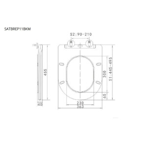 SAT Brevis WC-Sitz 36,3 x 45,5 cm, pflegeleichter...