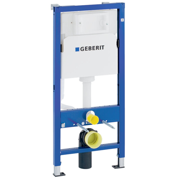 SAT Aquacare Wand-Dusch-WC spülrandlos mit SoftClose WC-Sitz, Schallschutz & GEBERIT BASIC Vorwandelement + DELTA25 Betätigungsplatte, verschiedene Farben