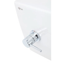 SAT Aquacare Wand-Dusch-WC spülrandlos mit SoftClose WC-Sitz, Schallschutz & GEBERIT BASIC Vorwandelement + DELTA25 Betätigungsplatte, verschiedene Farben