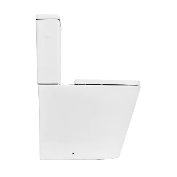 SAT Brevis Stand-Kombi-WC spülrandlos mit erhöhter Sitzfläche 49 cm SoftClose WC-Sitz, weiß