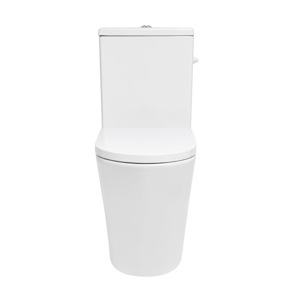 SAT Brevis Stand-Kombi-WC spülrandlos mit erhöhter Sitzfläche 49 cm SoftClose WC-Sitz, weiß
