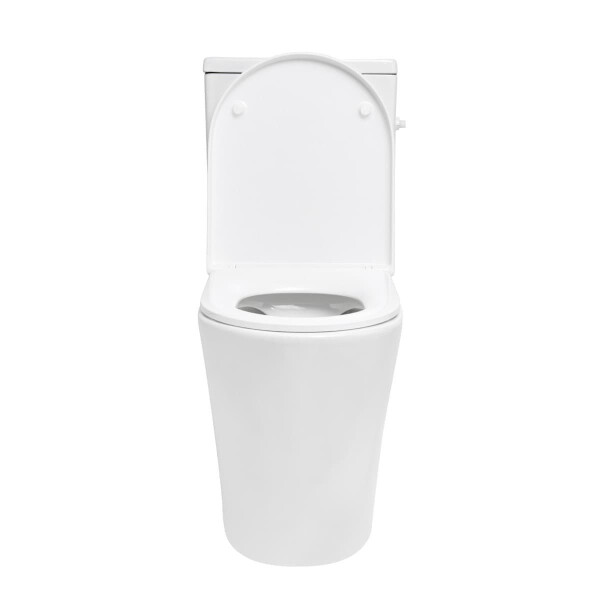 SAT Brevis Stand-Kombi-WC spülrandlos mit erhöhter Sitzfläche 49 cm SoftClose WC-Sitz, weiß