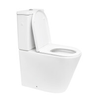 SAT Brevis Stand-Kombi-WC spülrandlos mit erhöhter Sitzfläche 49 cm SoftClose WC-Sitz, weiß