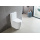 SAT Fusion spülrandlos Stand-Kombi-WC mit Wirbelspülung und SoftClose-Sitz, variabler Anschluss, weiß