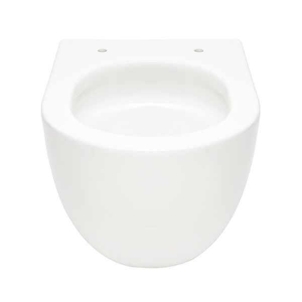 SAT Fusion Wand-WC spülrandlos Tornado Spülung Whirlflush wassersparend leise mit Softclose WC-Sitz, weiß