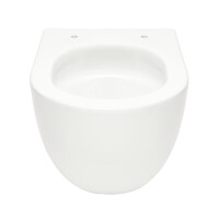 SAT Fusion Wand-WC spülrandlos Tornado Spülung Whirlflush wassersparend leise mit Softclose WC-Sitz, weiß