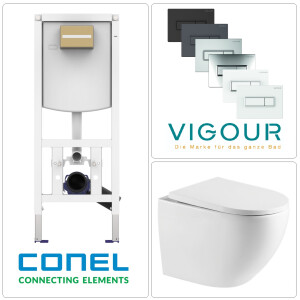 Wand-WC mit Tornado-Spülung, SoftClose WC-Sitz und...
