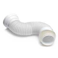 Flexibles WC-Anschlussrohr Anschlussbogen Multi DN110, 275–550 mm, weißes Kunststoff-Flexrohr für Toiletten