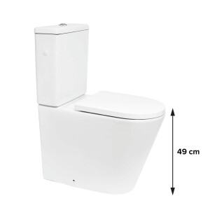 SAT Brevis Stand-Kombi-WC-Set spülrandlos mit...